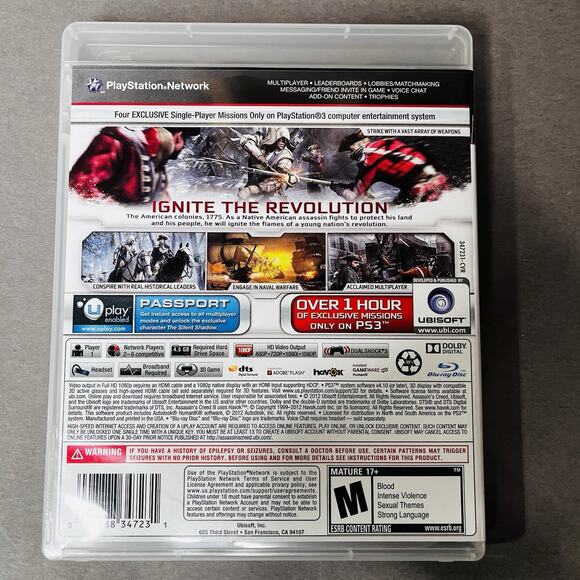 Assassin's Creed III (Sony PlayStation 3, 2012) - Picture 2 of 5